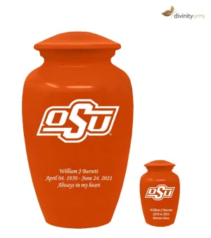 Oklahoma State University Cowboys Orange Memorial Cremation Urn