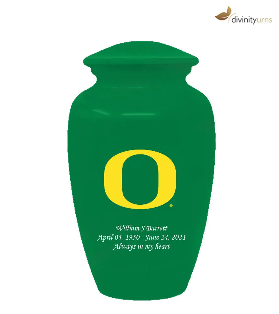Oregon Ducks Collegiate Memorial Cremation Urn
