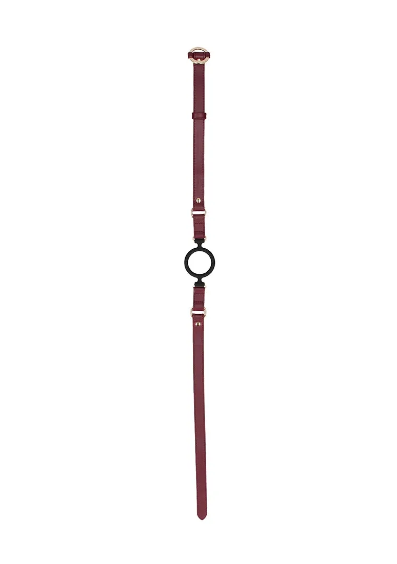 Ouch Halo - Silicone Ring Gag - Burgundy