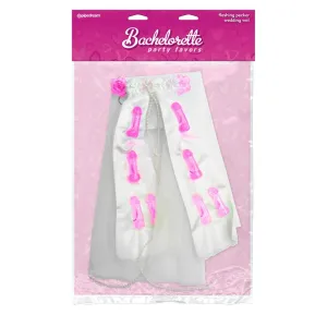 Pipedream - Bachelorette Party Favors Light-Up Pecker Party Veil (White)