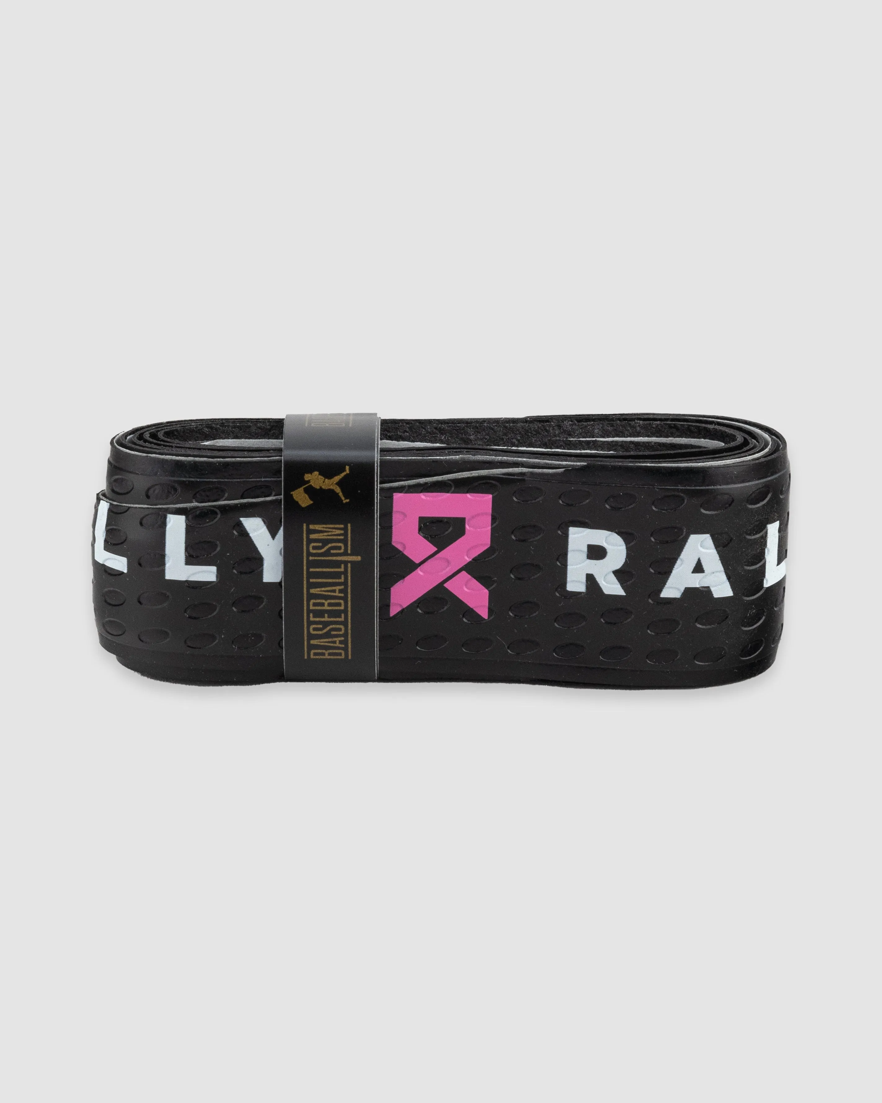 Rally Ribbon Pink Bat Grip and Onyx Eye Black Tumbler