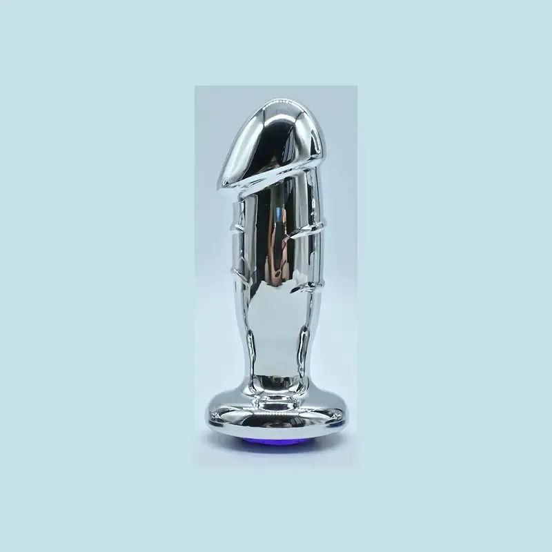 Realistic Golden-colored Metal Anal Plug Suitable For Both Men Women