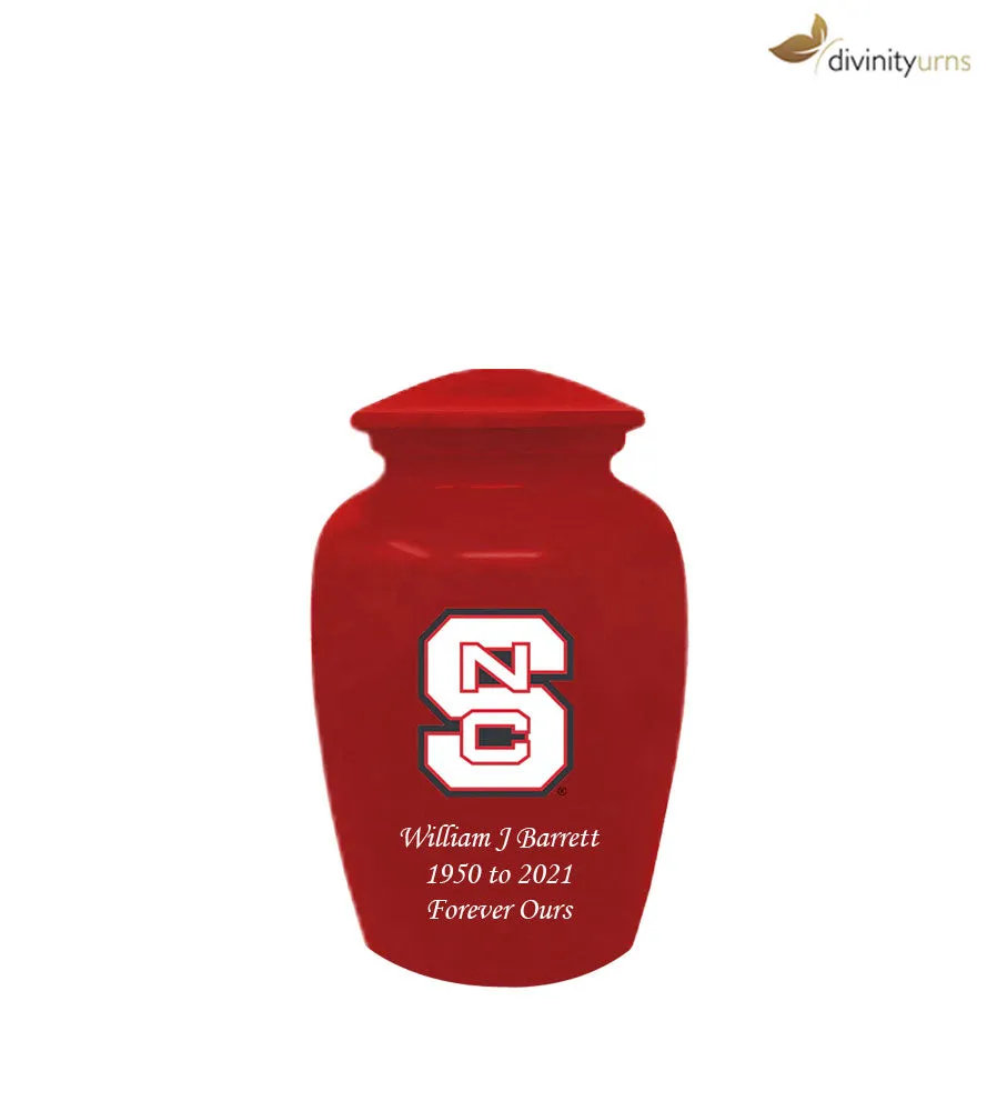 Red North Carolina State Wolfpack Collegiate Cremation Urn