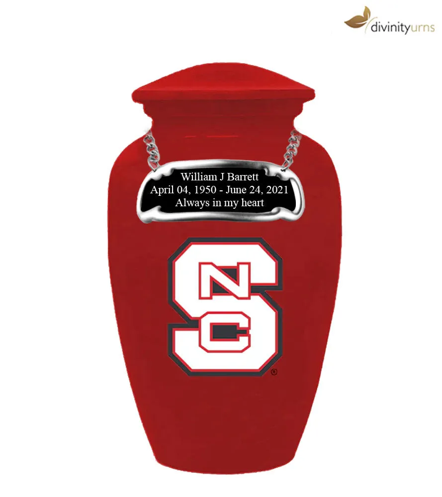 Red North Carolina State Wolfpack Collegiate Cremation Urn