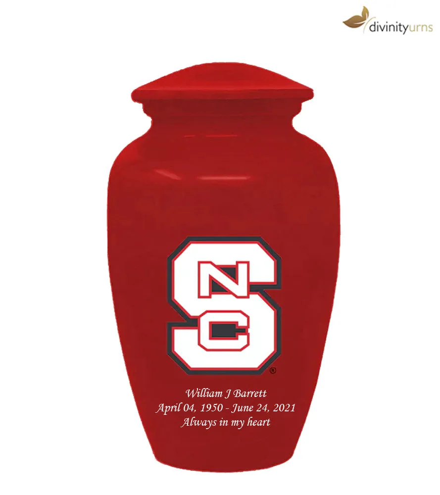 Red North Carolina State Wolfpack Collegiate Cremation Urn