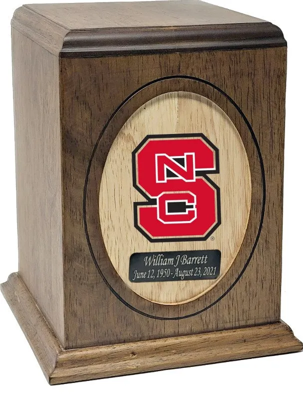 Red North Carolina State Wolfpack University College Cremation Urn
