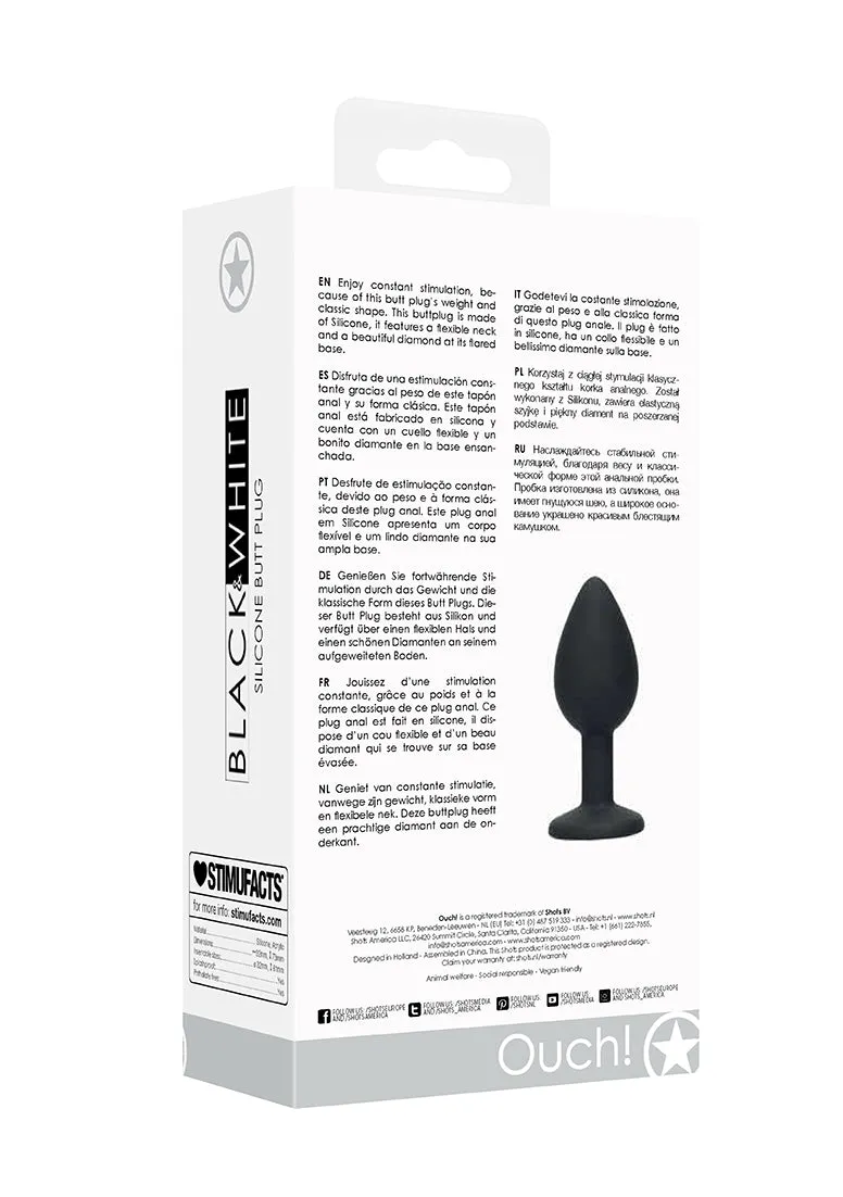 Silicone Butt Plug With Removable Jewel