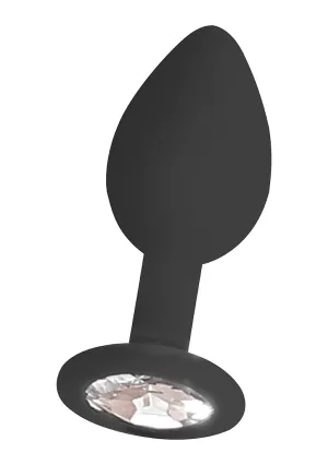 Silicone Butt Plug With Removable Jewel