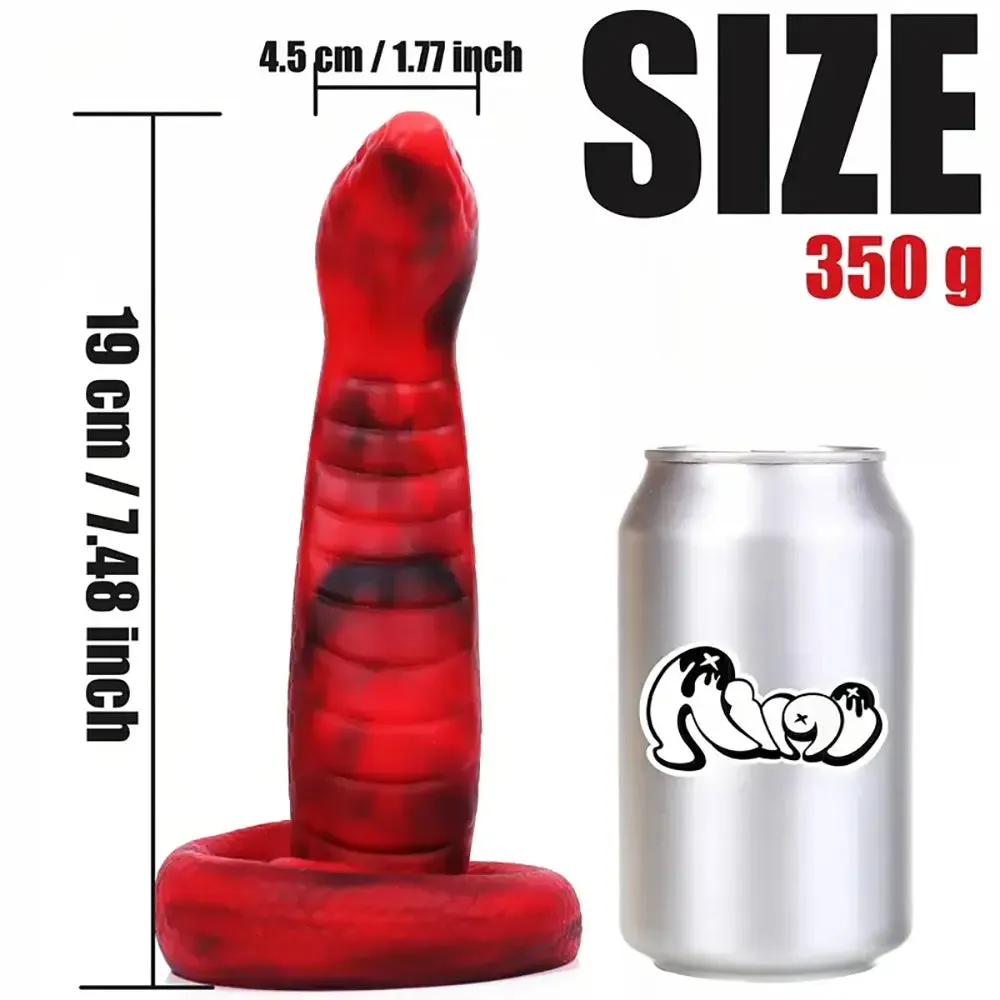 Soft Silicone Snake-Shaped Handcrafted Harness Compatible Butt Plug