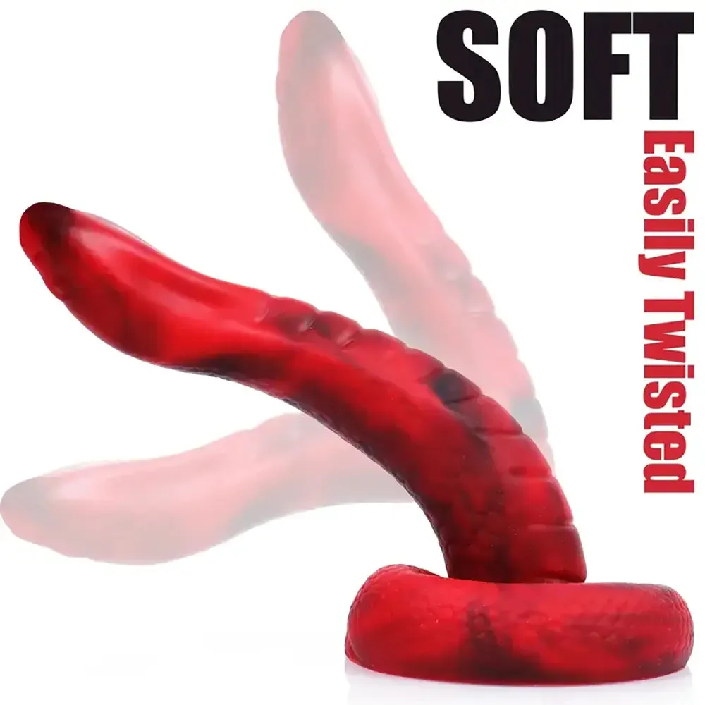 Soft Silicone Snake-Shaped Handcrafted Harness Compatible Butt Plug