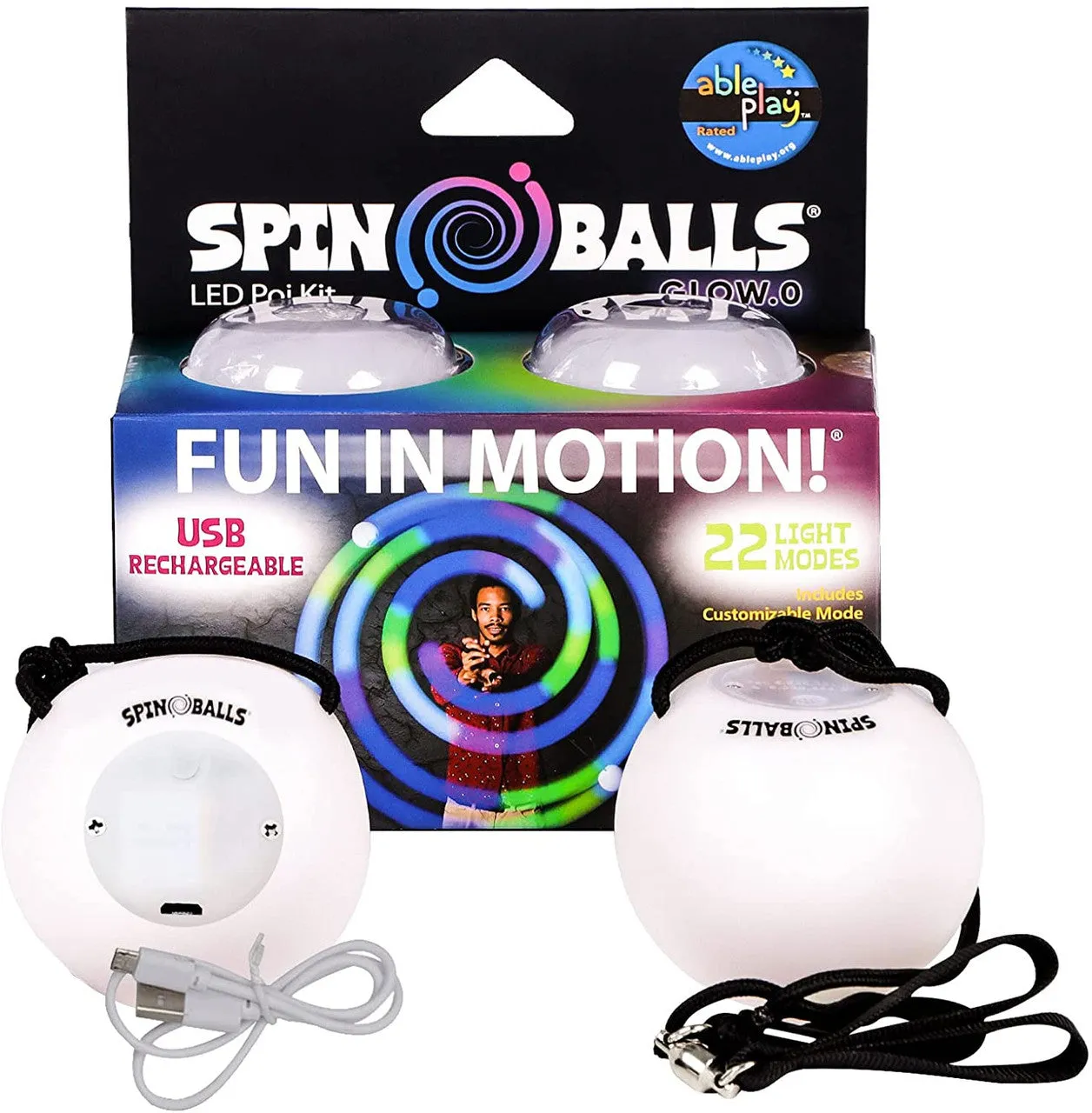 Spinballs Glow.0 LED Poi kit