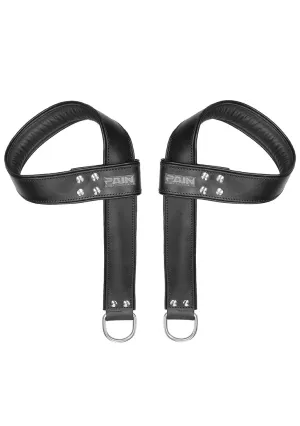 Suspension Cuffs Saddle Leather Hands & Feet - Black