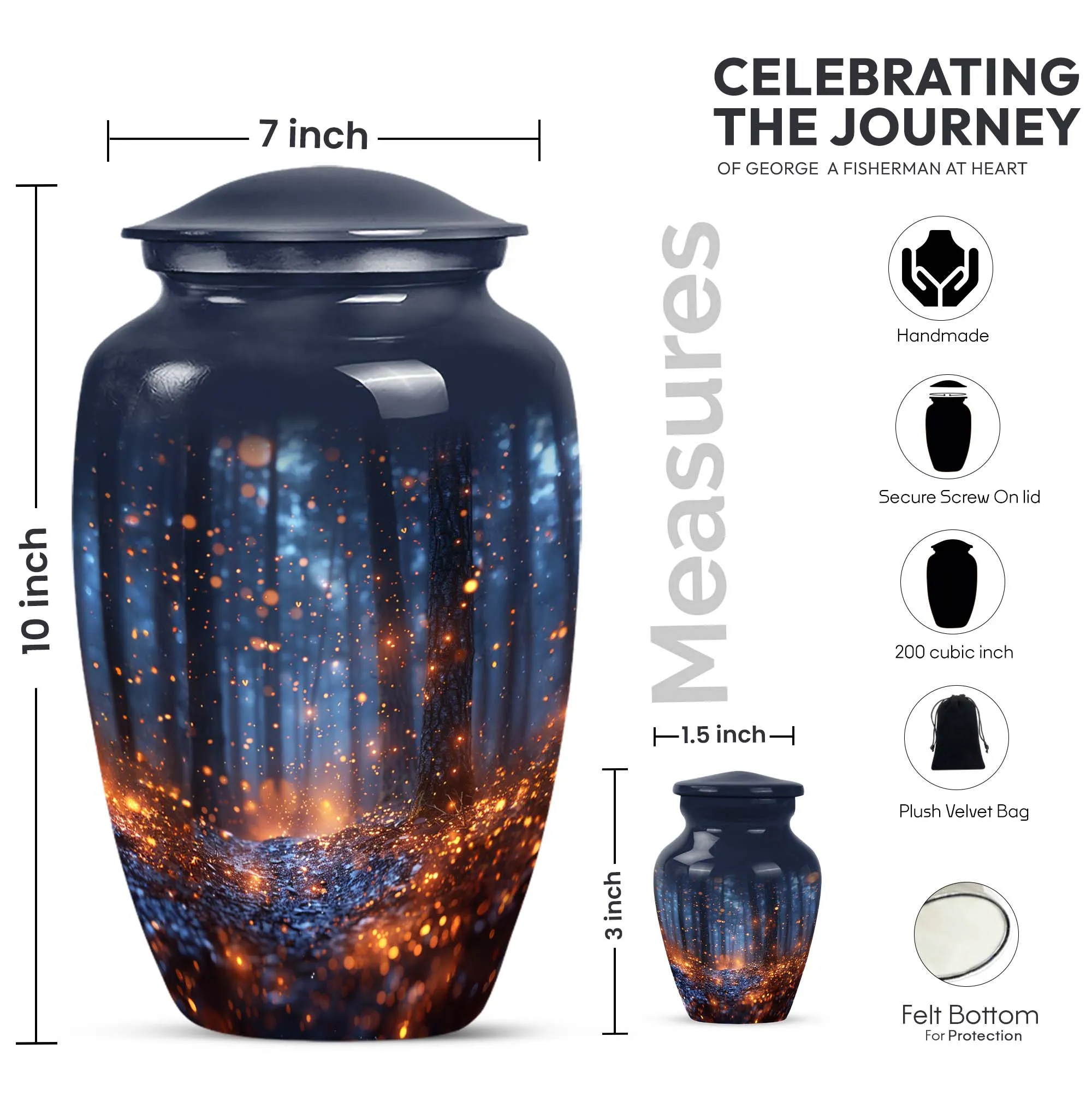 Twilight Forest Memorial - Cremation Urn for Men