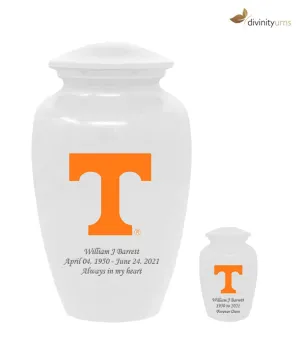 University of Tennessee Volunteers White Memorial Cremation Urn