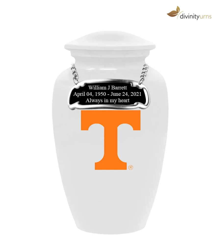 University of Tennessee Volunteers White Memorial Cremation Urn