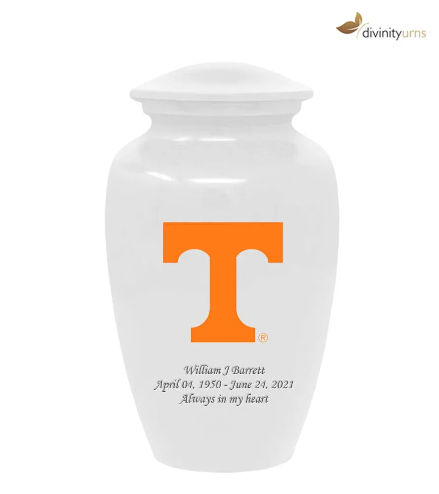 University of Tennessee Volunteers White Memorial Cremation Urn