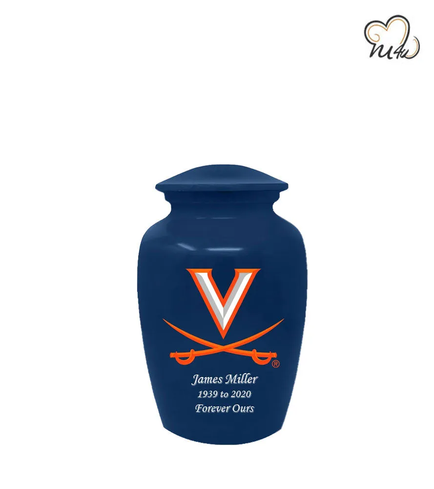University of Virginia Cavaliers College Cremation Urn - Blue