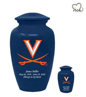 University of Virginia Cavaliers College Cremation Urn - Blue