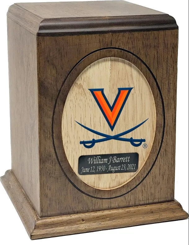 University of Virginia Cavaliers College Cremation Urn - Blue