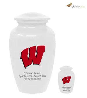University of Wisconsin Badgers White Memorial Cremation Urn