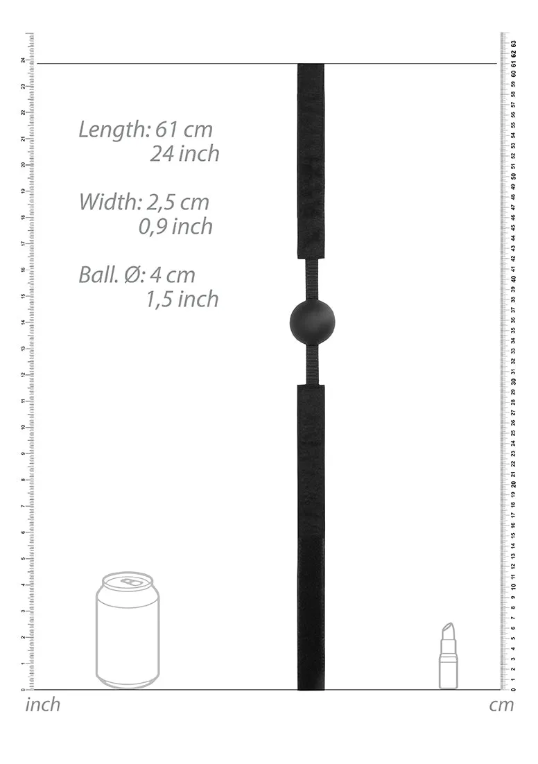 Velvet & Velcro Adjustable Silicone Ball Gag