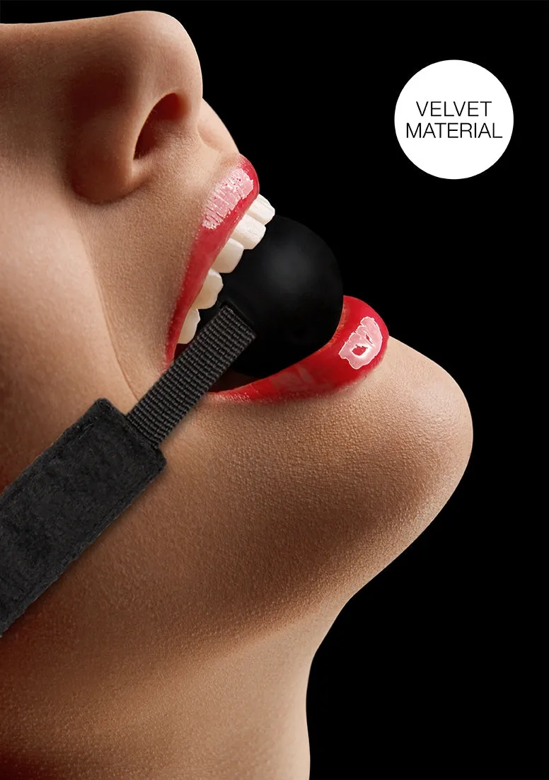 Velvet & Velcro Adjustable Silicone Ball Gag
